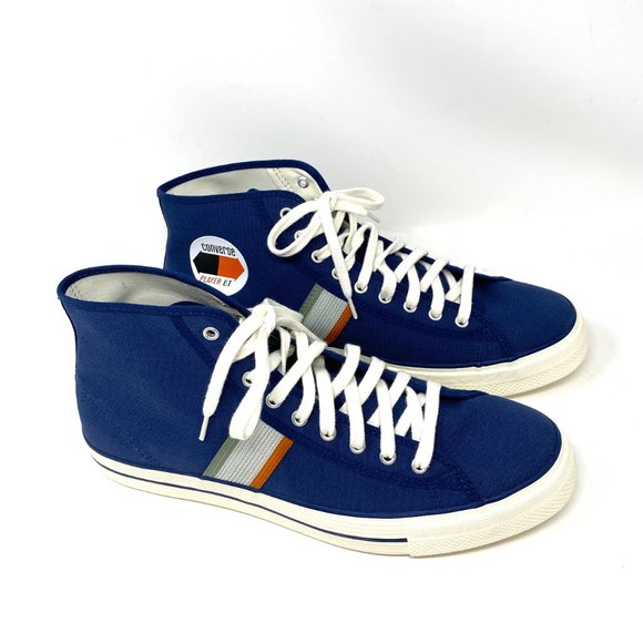 Converse Men's Size 12 167495C PLAYER LT High Top Navy Blue Canvas Skate Sneaker - Picture 2 of 8
